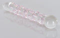 Icicles Glazen dildo met stimulerende stippen - Transparant