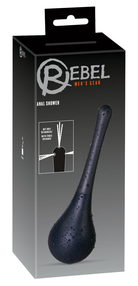 Rebel Intieme douche met 3 spuitgaatjes - Zwart - Rebel - SKU: 5045300000