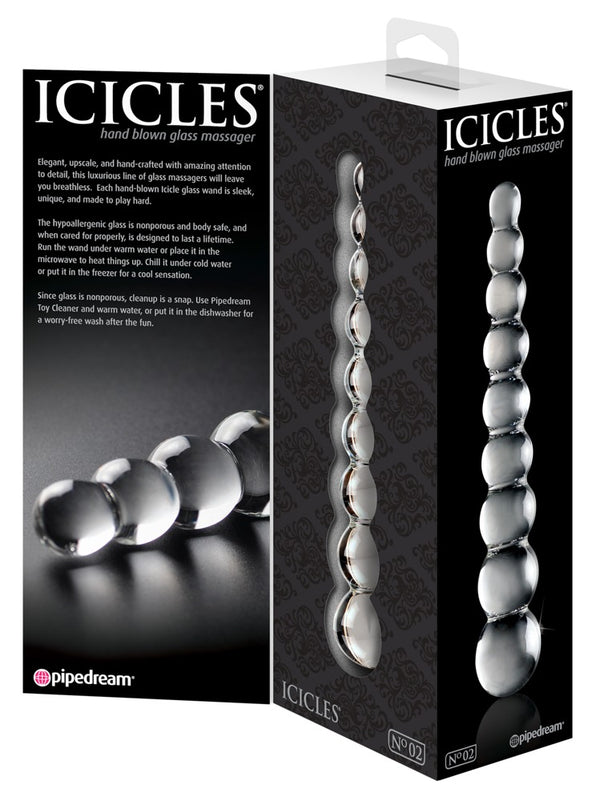 Icicles Nee. 2 glazen dildo - Transparant - Icicles - SKU: 5046450000
