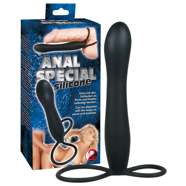 You2Toys anale dildo met penislussen - Zwart - You2Toys - SKU: 5052340000
