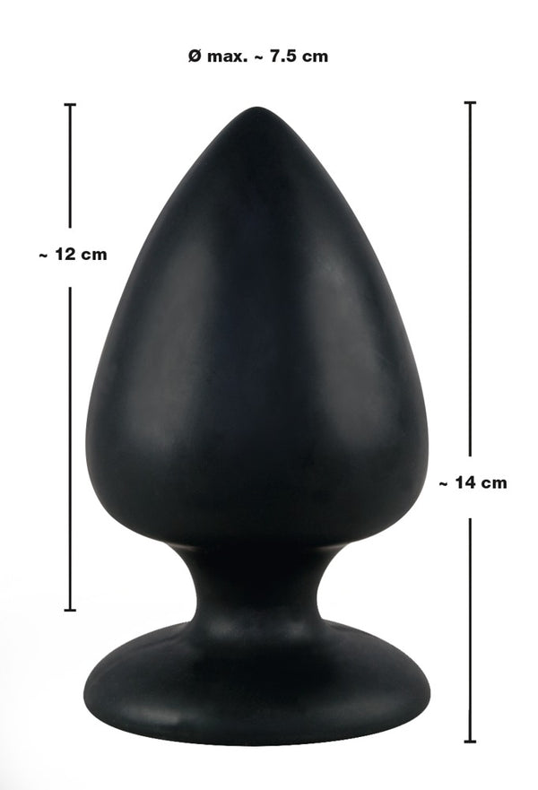 Black Velvets butt plug extra groot - Zwart - Black Velvets - SKU: 5067020000