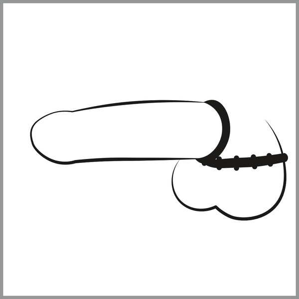 You2Toys Steely cockring met nopjes - Zwart - You2Toys - SKU: 5070320000