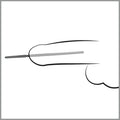 Penisplug Dilator kralenvormig met afgeronde punt - Zilver