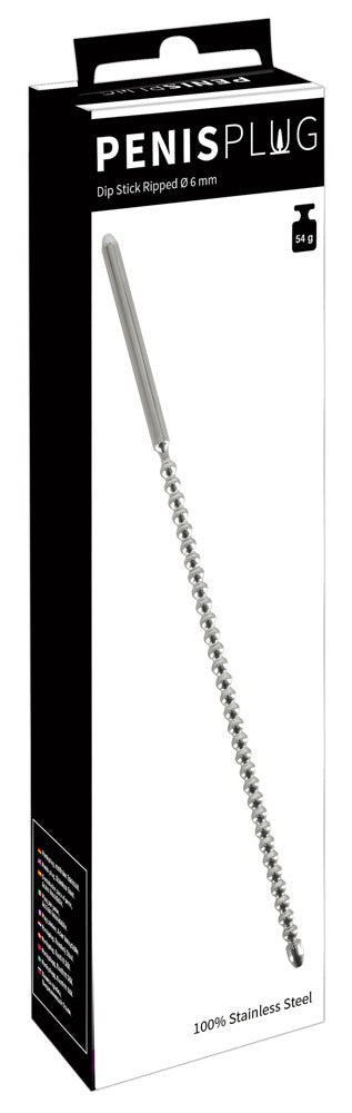 Penisplug Dilator kralenvormig met afgeronde punt - Zilver - Penisplug - SKU: 5078650000