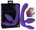 Strapless Strap-On Triple Teaser - Paars