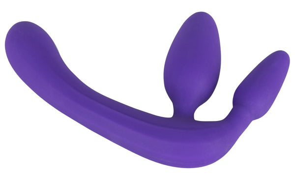 Strapless Strap-On Triple Teaser - Paars - Strapless Strap-On - SKU: 5096630000