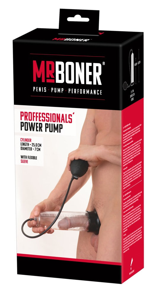 Mister Boner Penis pomp met meetschaal en veiligheidsventiel - Transparant - Mister Boner - SKU: 5123890000
