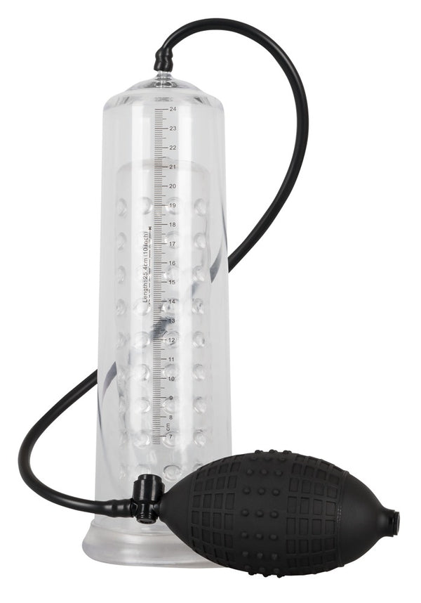 Mister Boner penis pomp met knobbels - Transparant - Mister Boner - SKU: 5123970000