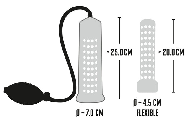Mister Boner penis pomp met knobbels - Transparant - Mister Boner - SKU: 5123970000