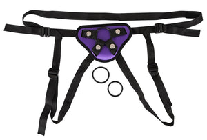You2Toys Strap-on harnas met 3 ringen (4-5 cm) - Zwart