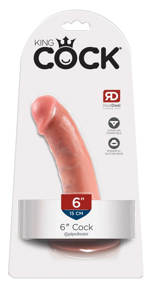 King Cock Realistic dildo 6" met zuignap - Huidskleur - King Cock - SKU: 5132700000