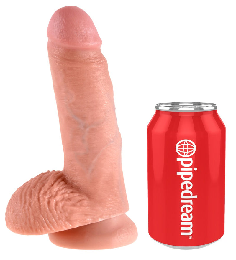King Cock Realistic dildo met zuignap - Huidskleur