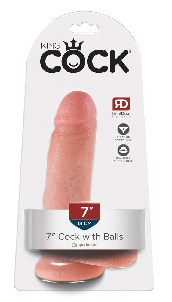 King Cock Realistic dildo met zuignap - Huidskleur