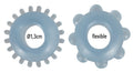You2Toys Penisring set met 2 flexibele knoppen - Blauw