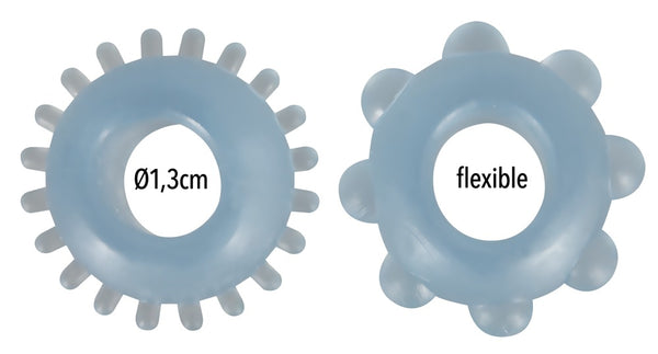 You2Toys Penisring set met 2 flexibele knoppen - Blauw - You2Toys - SKU: 5135980000