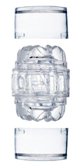 Fleshlight Masturbator transparant met gestructureerde sleeve - Transparant