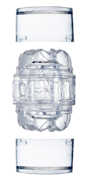 Fleshlight Masturbator transparant met gestructureerde sleeve - Transparant