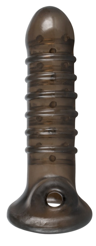 Rebel penis sleeve met testikelring - Zwart - Rebel - SKU: 5144620000