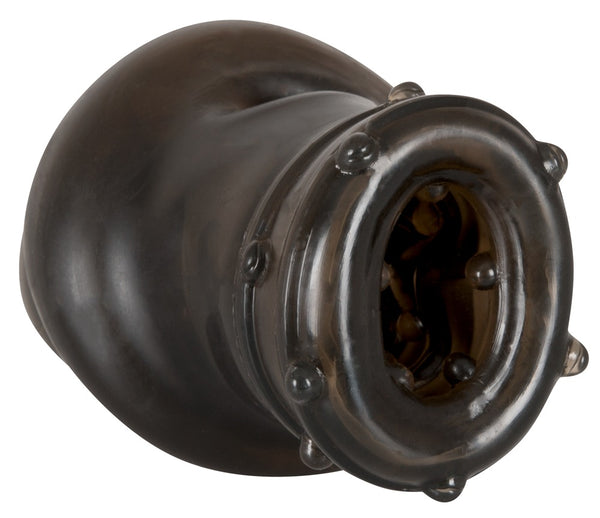 Rebel penis sleeve met testikelring - Zwart - Rebel - SKU: 5144620000