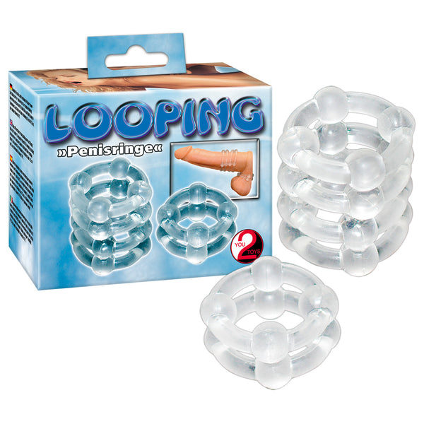 You2Toys Looping cockring set - Transparant - You2Toys - SKU: 5148290000