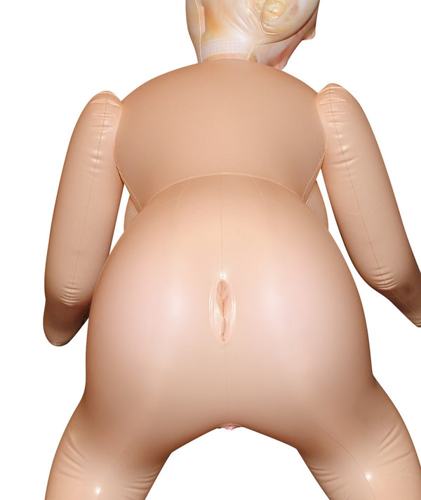 You2Toys Trilkussen met 3 genotgaatjes en opblaasbaar haar - Huidskleur - You2Toys - SKU: 5162010000