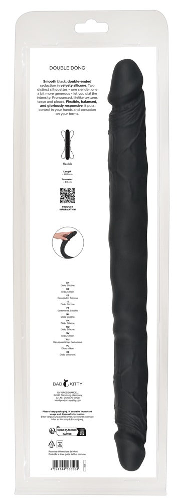 Bad Kitty Dubbele dildo - Zwart