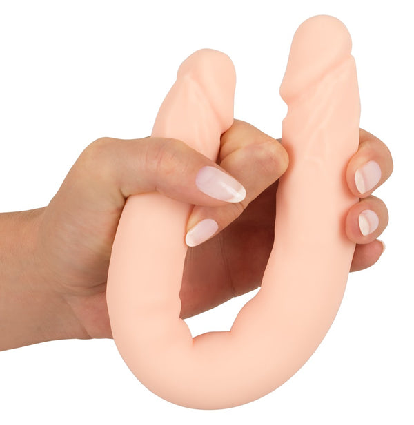 You2Toys Dubbele dildo met aderen en eikels - Huidskleur - You2Toys - SKU: 5163840000