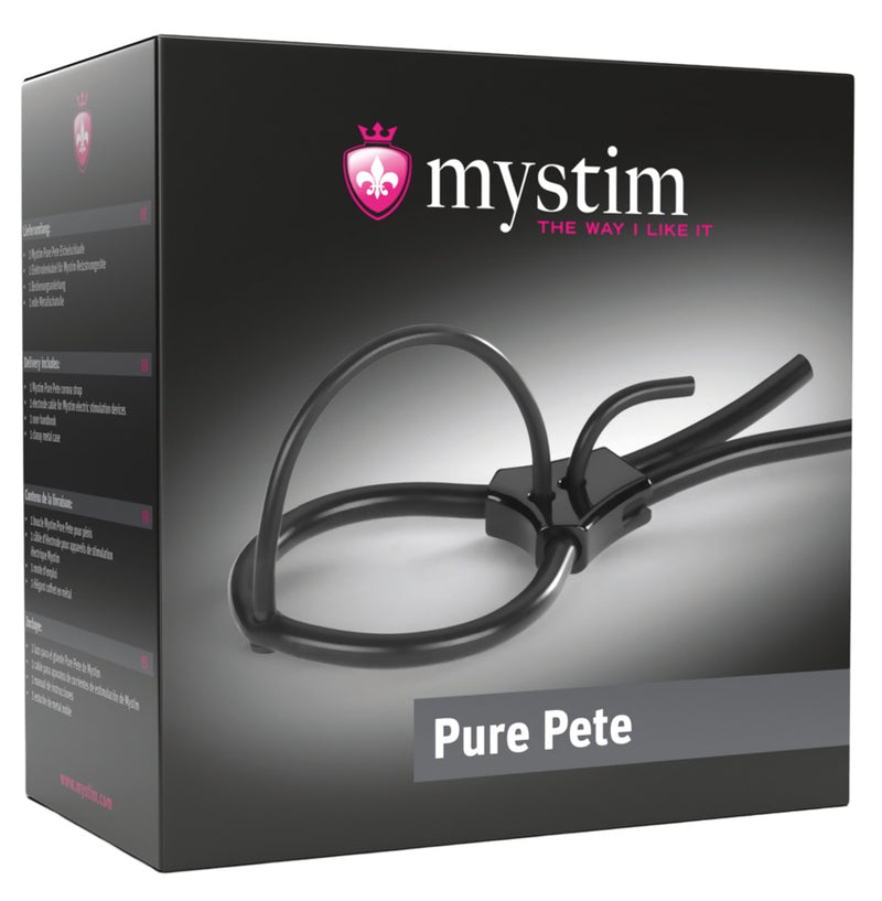 Mystim E-stim eikellus bipolair - Zwart