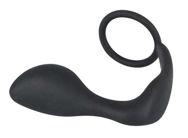 Black Velvets Ring & plug - Zwart - Black Velvets - SKU: 5167240000