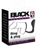 Black Velvets Ring & plug - Zwart
