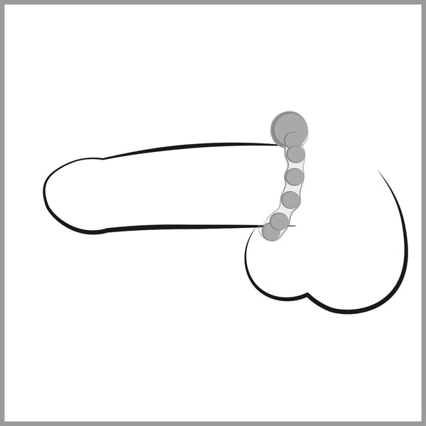NMC Cockring met metalen kralen - Transparant - NMC - SKU: 5167400000