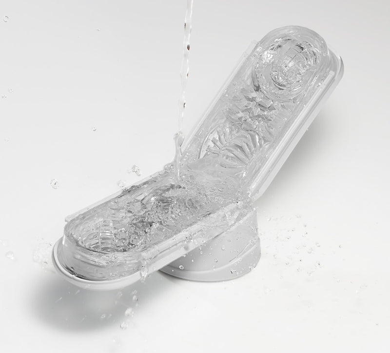 TENGA Masturbator transparant met nopjes en bal - Wit