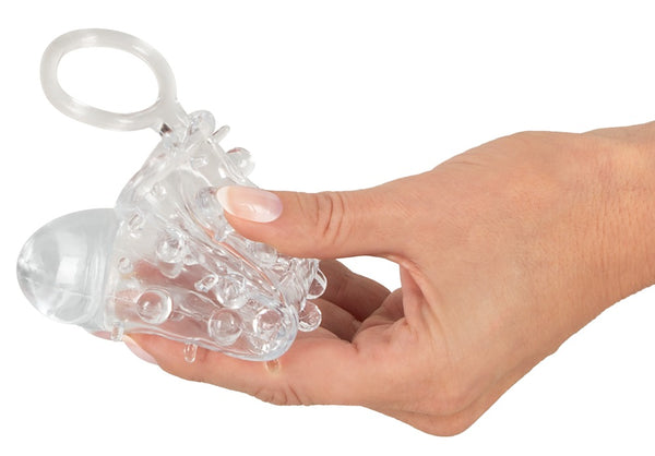 Crystal Penis sleeve met verlenging & stimulerende stippen - Transparant - Crystal - SKU: 5169880000