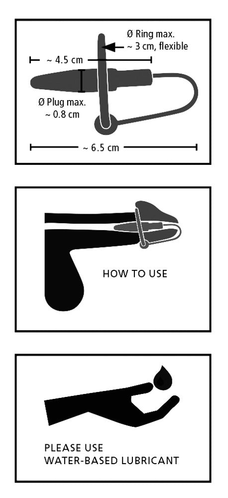Penisplug eikelring met dilator een silicone - Paars - Penisplug - SKU: 5177040000