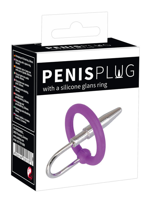 Penisplug Eikelring met dilator - Paars - Penisplug - SKU: 5177040000