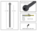 Penisplug Piss Play dilator - Zwart