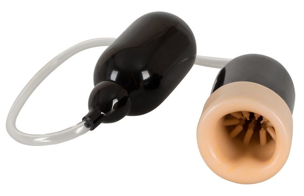 You2Toys Pijpmasturbator met zuigeffect en nopjes - Zwart - You2Toys - SKU: 5186200000