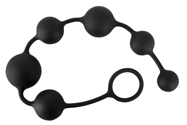 Black Velvets anal beads met variabele kralen - Zwart - Black Velvets - SKU: 5192000000