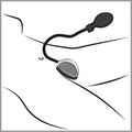 You2Toys Zuignap anatomisch met pompbal - Zwart