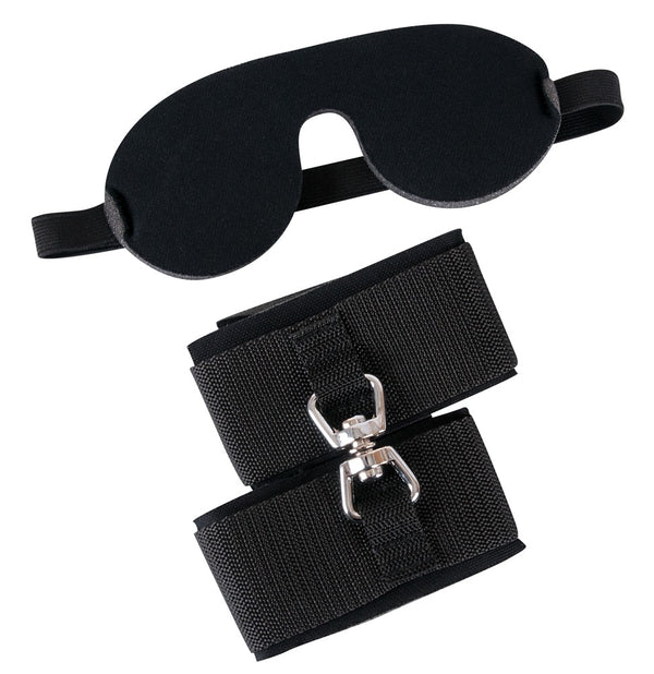 Bad Kitty bondage set met handboeien - Zwart - Bad Kitty - SKU: 5212800000