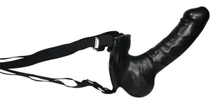 You2Toys Strap-on dildo met bolletjes en adering - Zwart