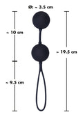Black Velvets Love balls met roterende gewichten - Zwart