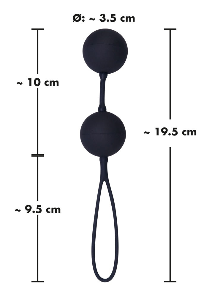 Black Velvets Love balls met roterende gewichten - Zwart