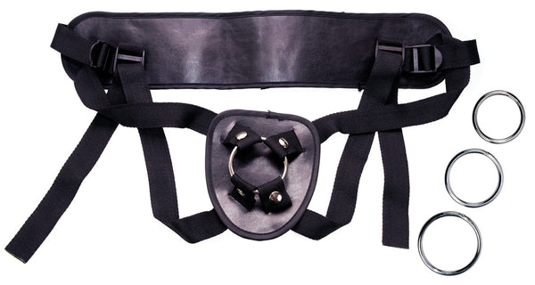You2Toys Strap-on harnas universeel met 3 ringen - Zwart - You2Toys - SKU: 5219300000