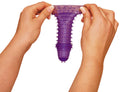 You2Toys Penis sleeve met genopte kop en spikes - Paars