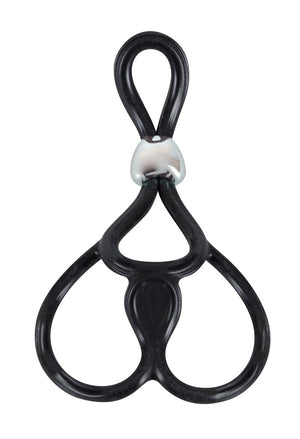 You2Toys Cockring met driedubbele bal - Zwart