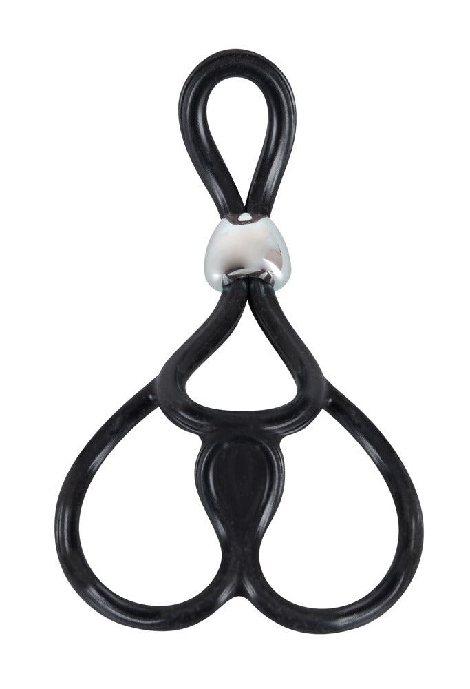You2Toys Cockring met driedubbele bal - Zwart
