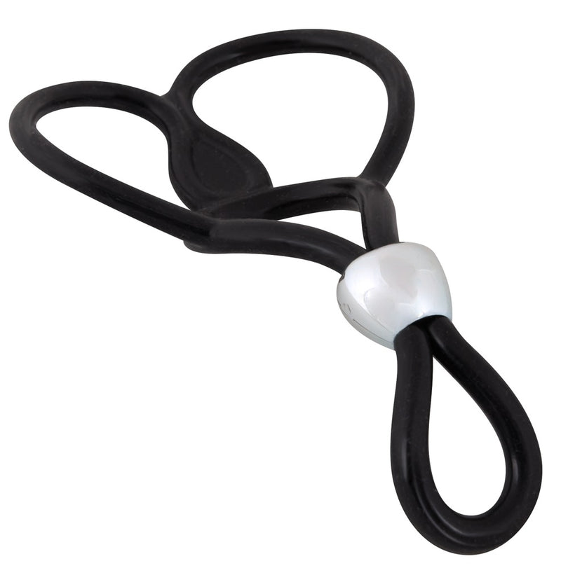 You2Toys Cockring met driedubbele bal - Zwart