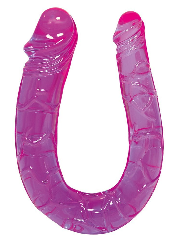 You2Toys Dubbel dildo gebogen met levensechte details - Paars - You2Toys - SKU: 5229020000