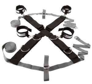 Fifty Shades of Grey kruisvormige bedrestraints - Zwart